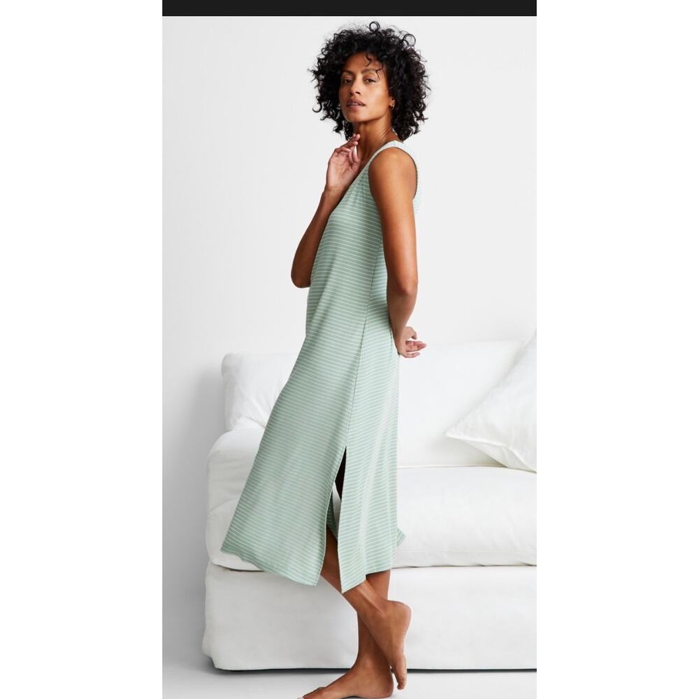 Brand New State of Day Women's Size Small Basil Green Slit Midi Dress